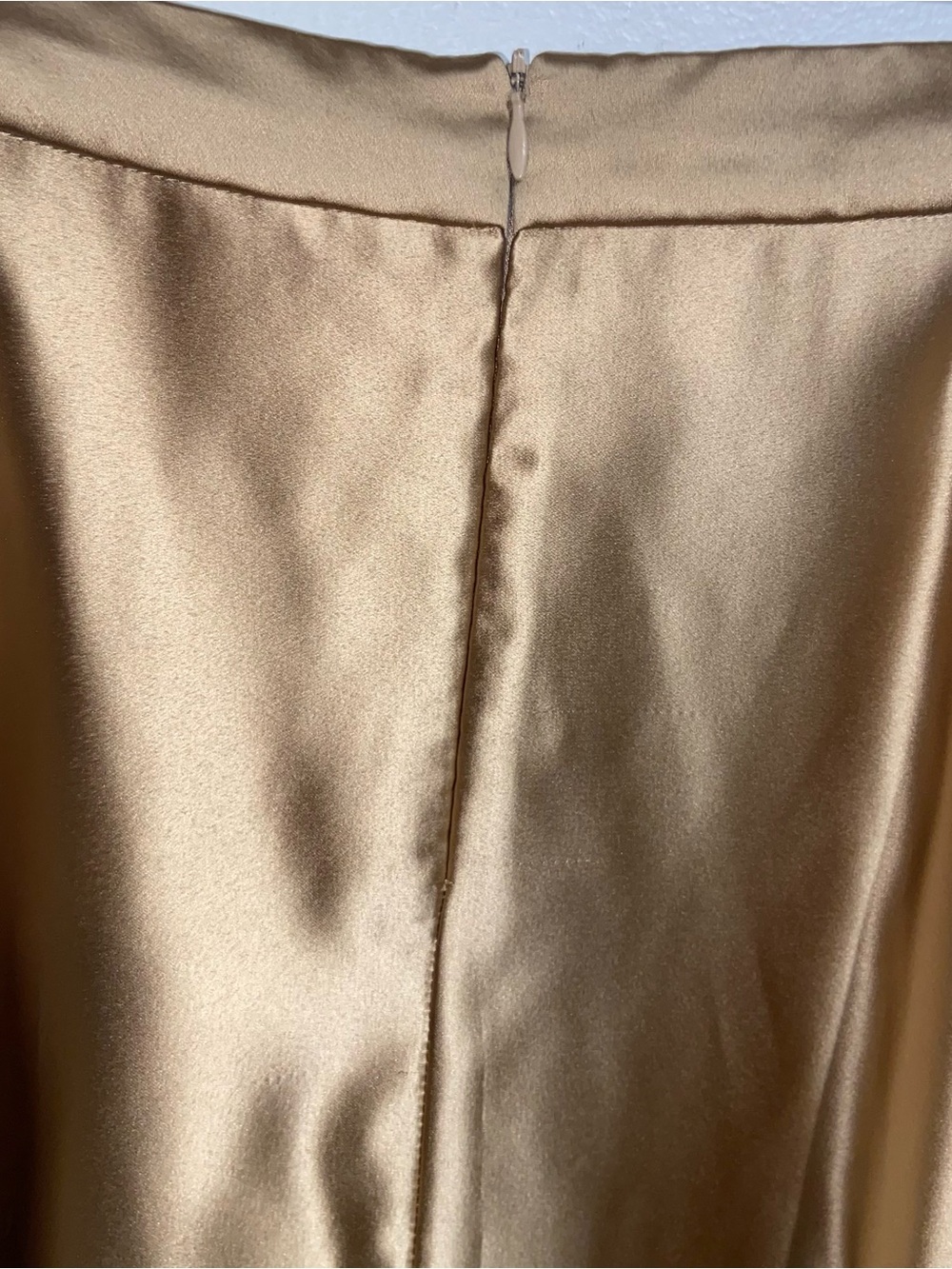 Vintage Ralph Lauren Skirt Womens Small Gold Satin Maxi Evening Formal Holiday - Picture 7 of 13